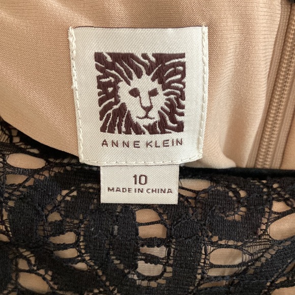 Anne Klein 3/4 Sleeve Black Lace Dress - Picture 4 of 11